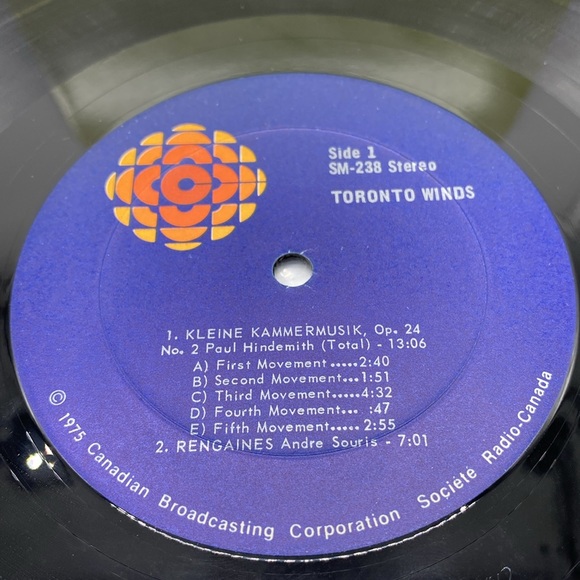 Toronto Winds SM 238 CBC Canadian Broadcasting Corporation Vinyl Record Album LP - Picture 7 of 9